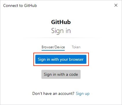 Connect to GitHub